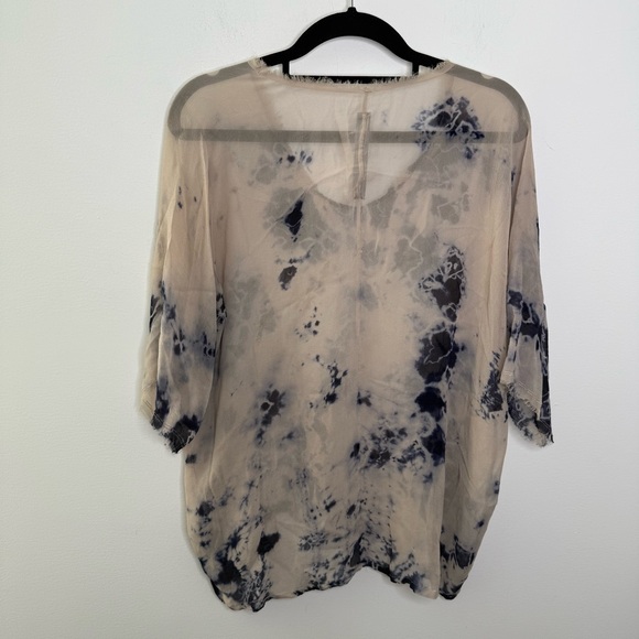 Raquel Allegra Oversized Boxy Silk Top 1 - Picture 7 of 9